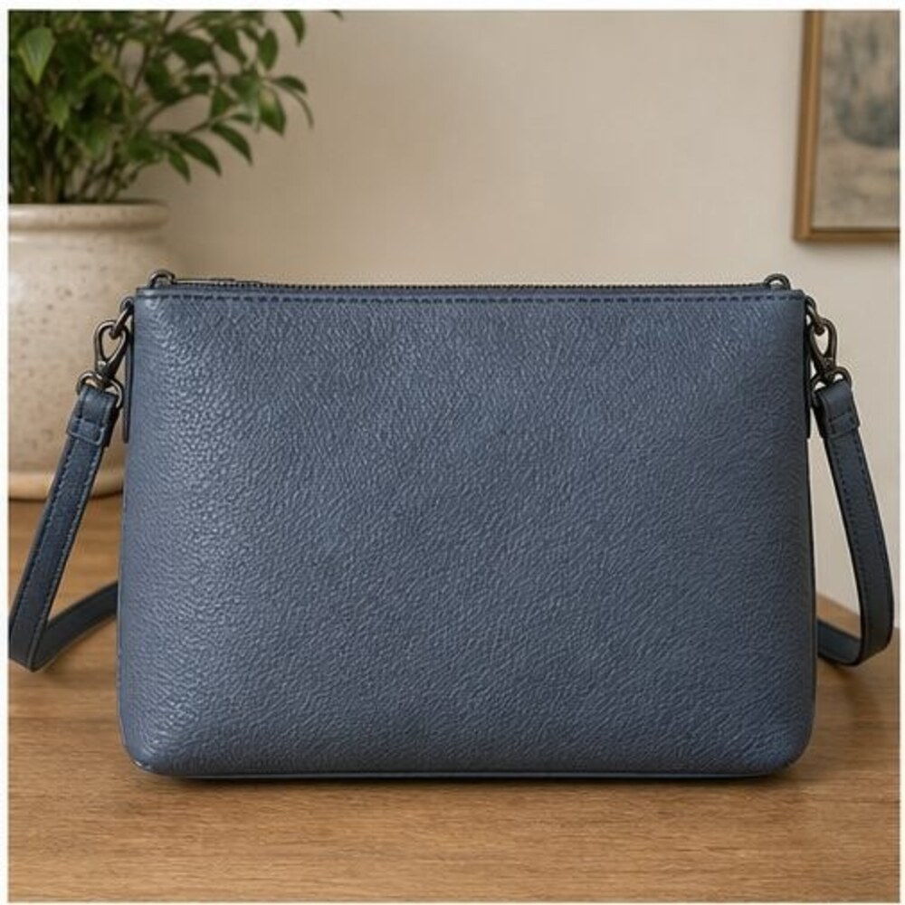 Navy Canvas Crossbody Bag